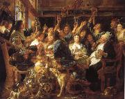 Jacob Jordaens Feast of the bean King oil painting